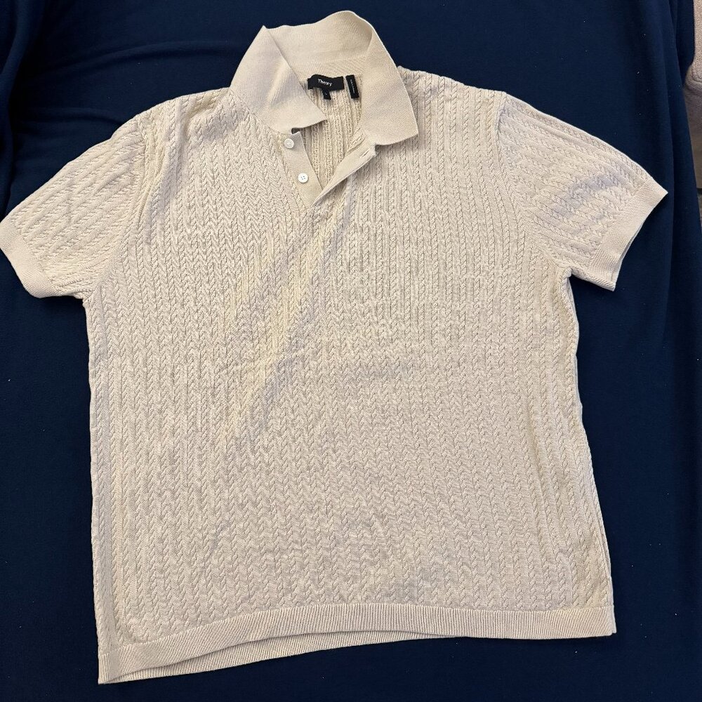 Theory Polo Shirt | Cairn Style | L | Pet & Smoke Free Home